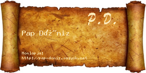 Pap Döniz névjegykártya